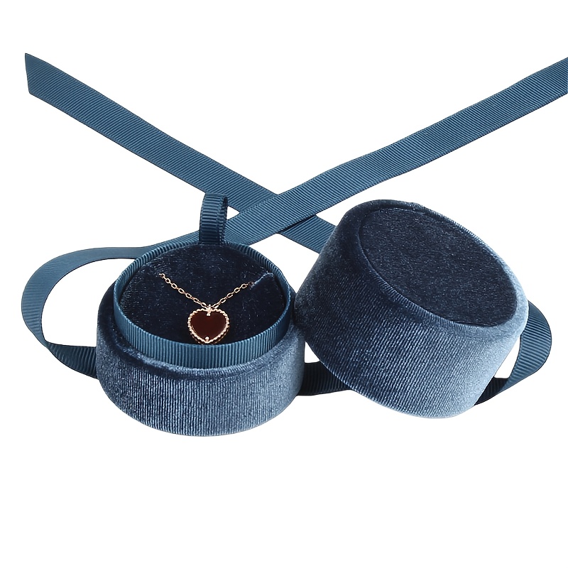 Cylinder Velvet Jewelry Box, Elegant Gift Box